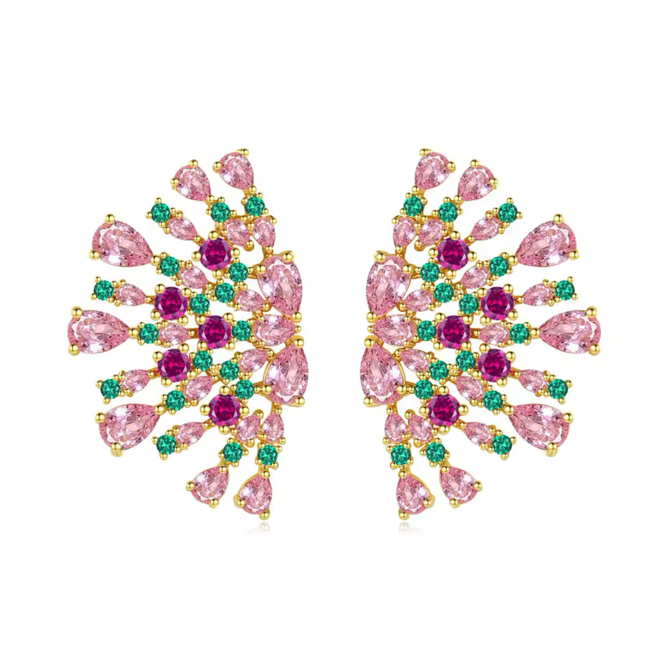 AURORA Fan Earrings – Gold Plated
